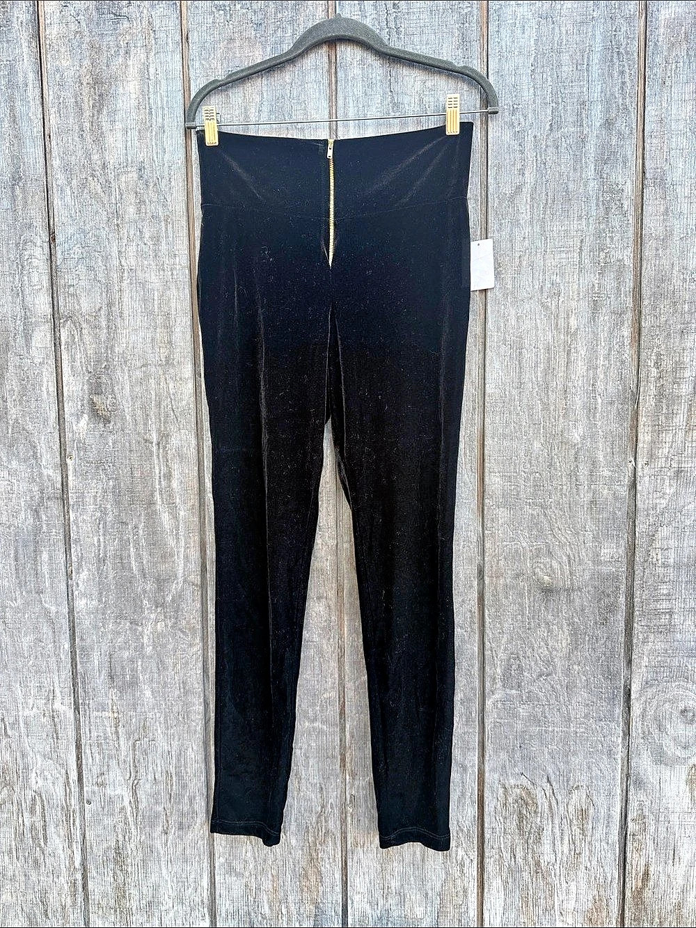 Charlotte Russe Decadence Velvet Leggings Black XL NWT